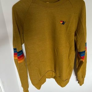Aviator Nation Crew Pullover Gold S